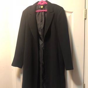 Black Knee length suit blazer